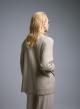 Beige Cardigan with V neckline, patch pockets and with golden buttons Lara-5
