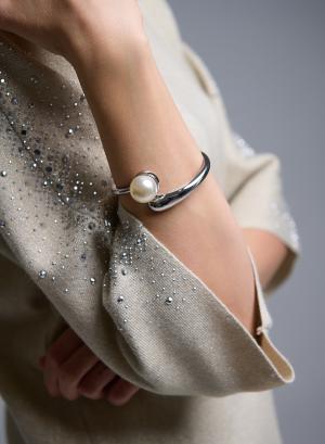 Silver Bracelete with pearl P.D.J. - 51029