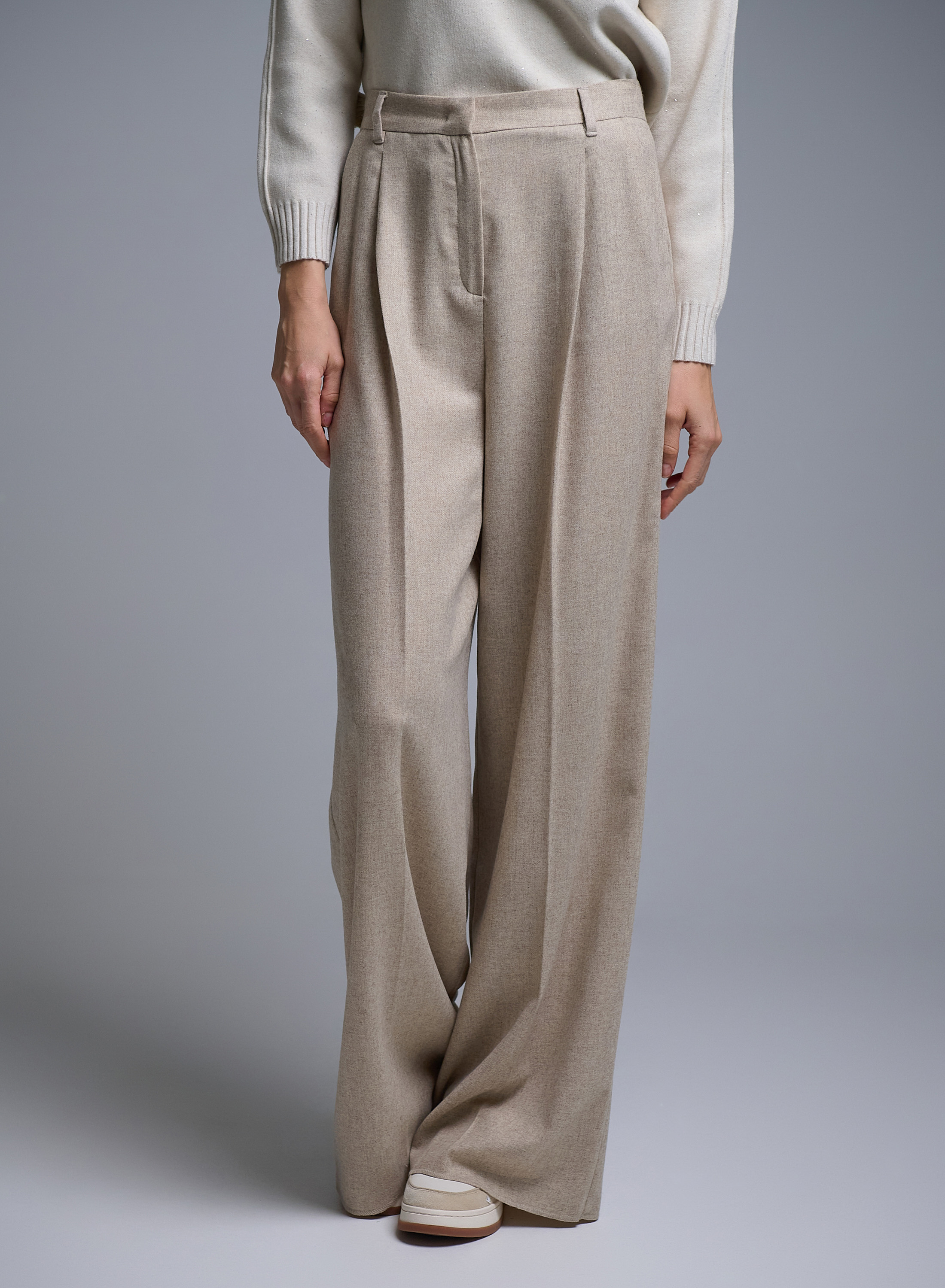 Off White Παντελόνι wide legs Emme Marella - 1