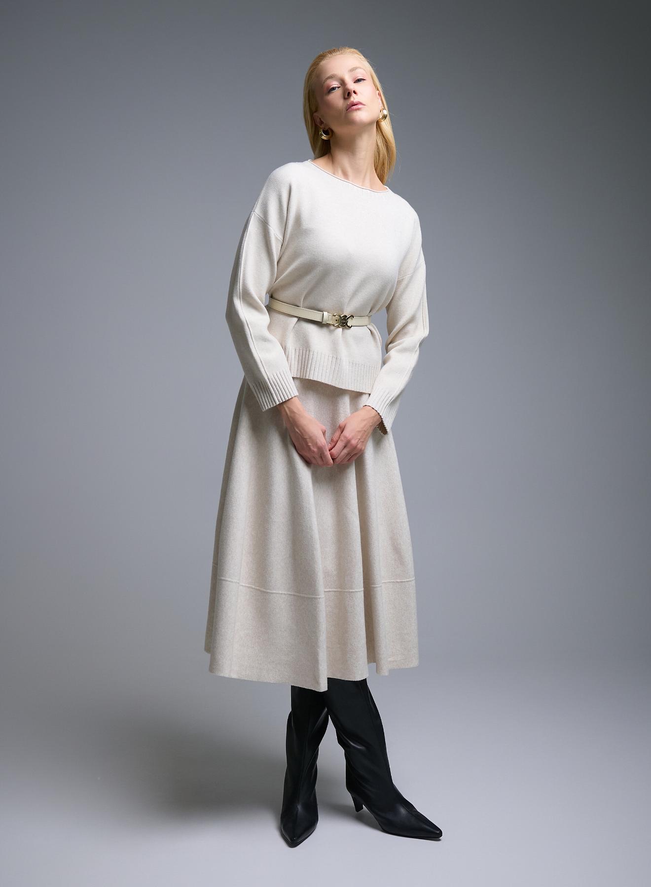 Ecru knitted Skirt Valentina Milano - 3