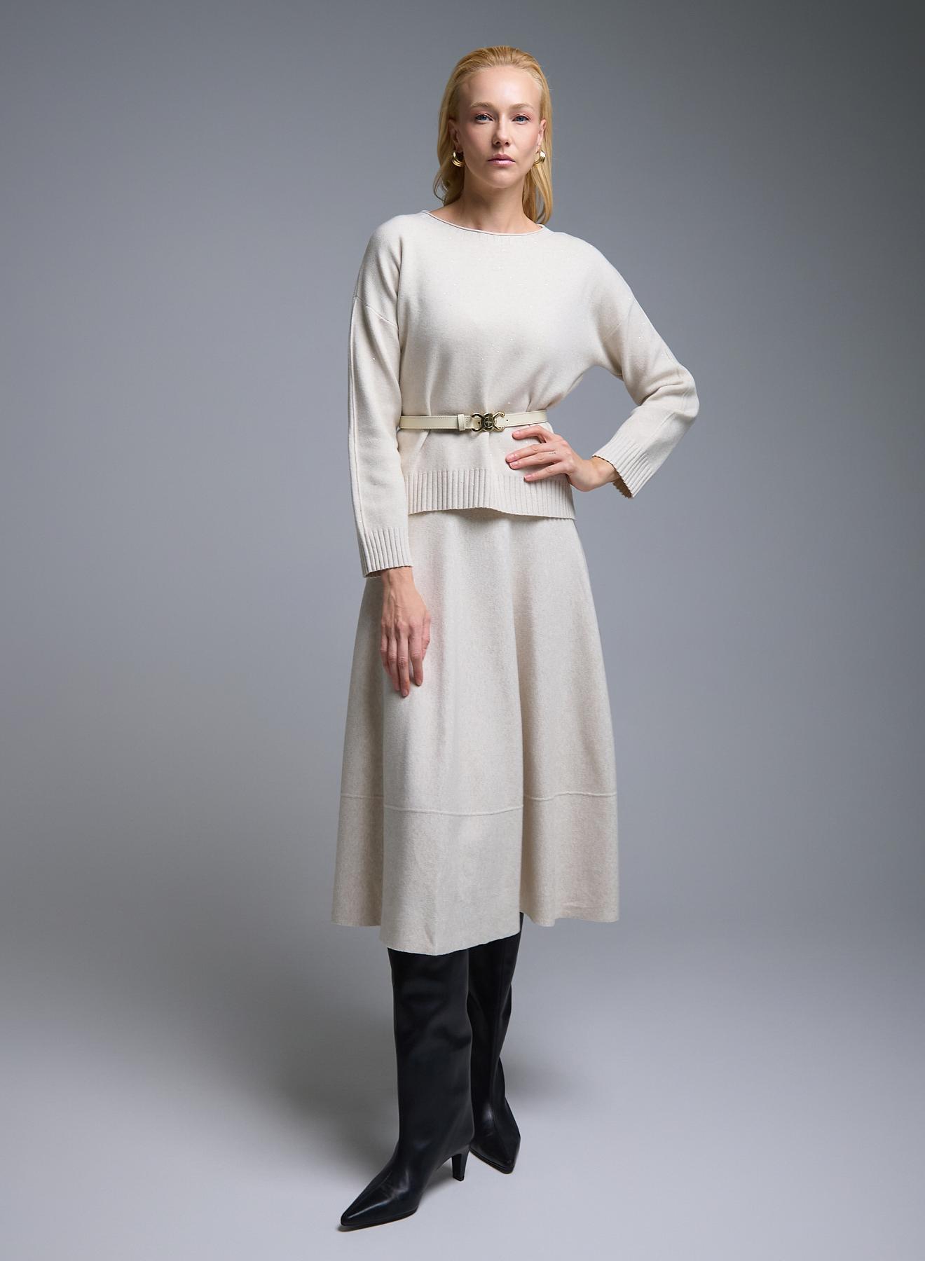 Ecru knitted Skirt Valentina Milano - 1