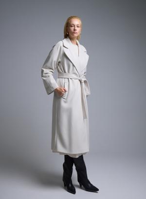 Κρεμ Παλτό με ζώνη Emme Marella - 51099