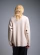 Ecru Cardigan with V neckline, patch pockets and with golden buttons Lara - 2
