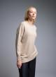 Beige Sweater with side slits La Liberta - 2