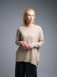Beige Sweater with side slits La Liberta - 0