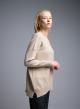Beige Sweater with side slits La Liberta - 4