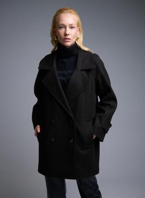 Black short double breasted Coat Motel - 51375
