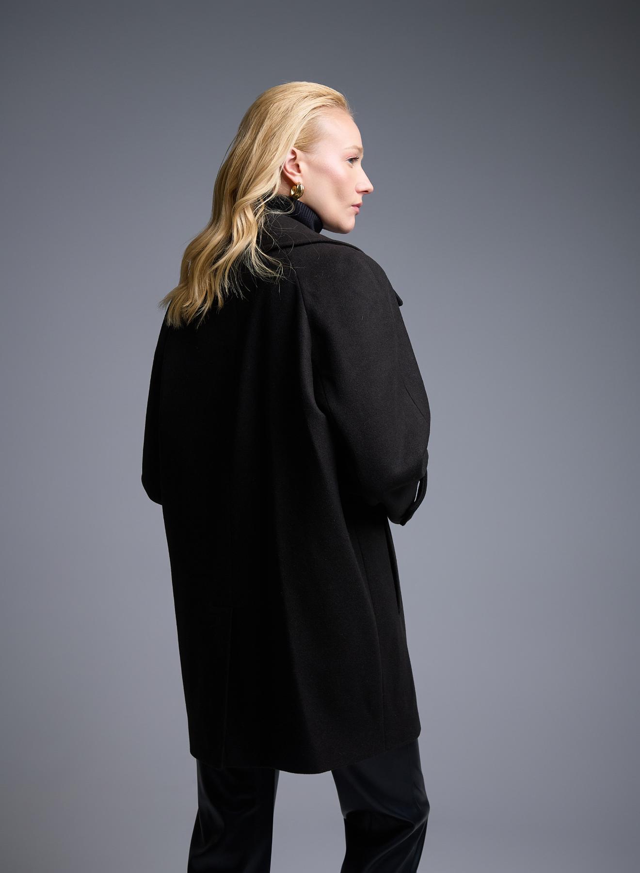 Black short double breasted Coat Motel - 5