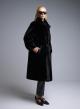 Black eco fur long Coat Motel - 3