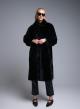 Black eco fur long Coat Motel - 0