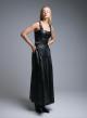 Black eco leather Top with straps and croco effect Imperial - 1