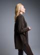 Brown oversized high neck Sweater with textured details See - 0