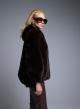 Brown eco fur Jacket with hood Motel - 2