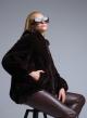 Brown eco fur Jacket with hood Motel - 4
