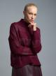 Bordeaux high neck Sweater with wide lurex stripes Valentina Milano - 0