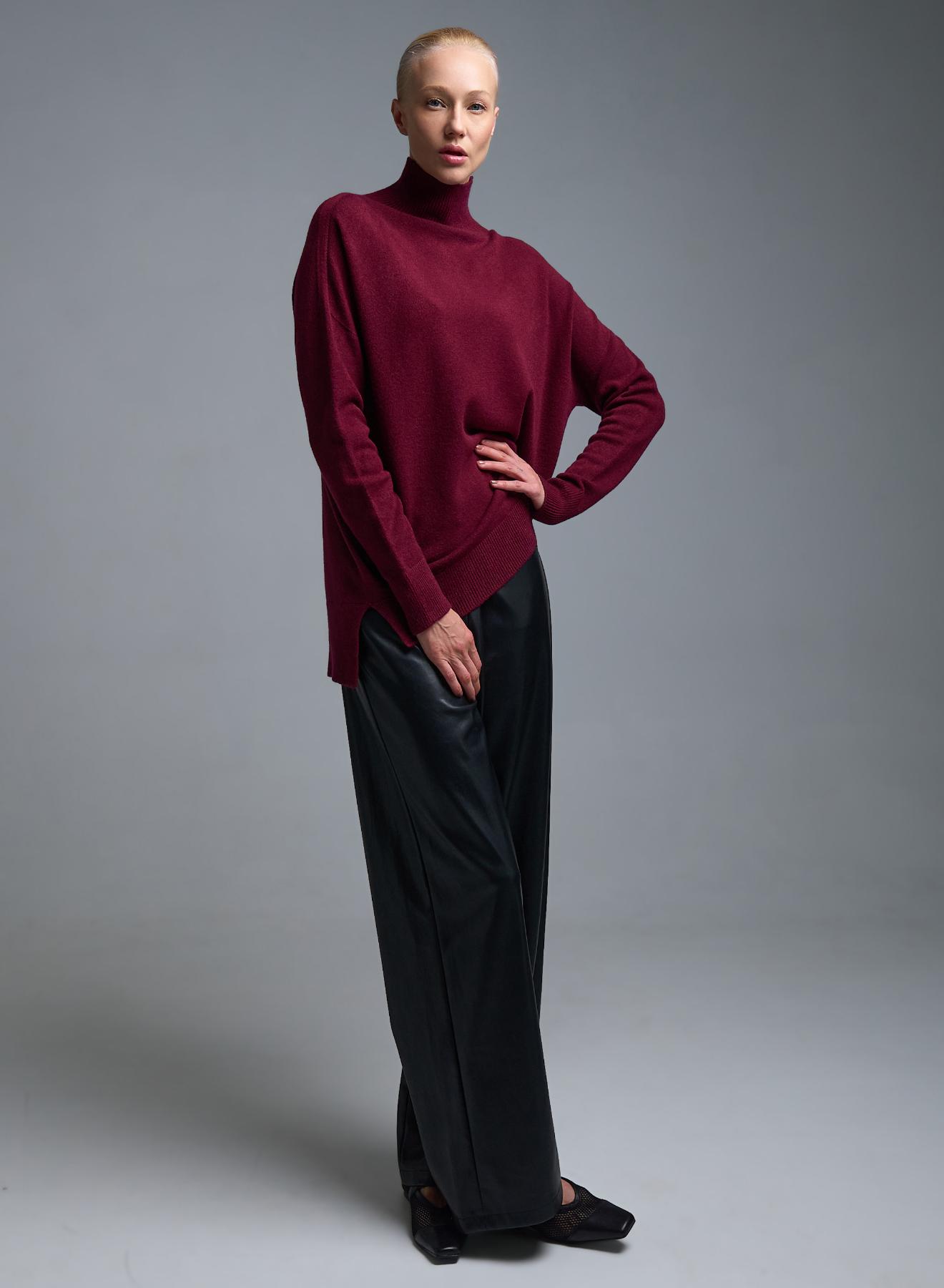 Μπορντώ Πουλόβερ ζιβάγκο Valentina Milano - 3