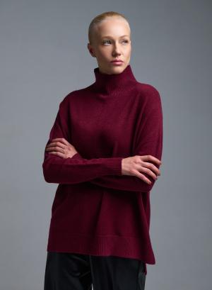 Μπορντώ Πουλόβερ ζιβάγκο Valentina Milano - 52598