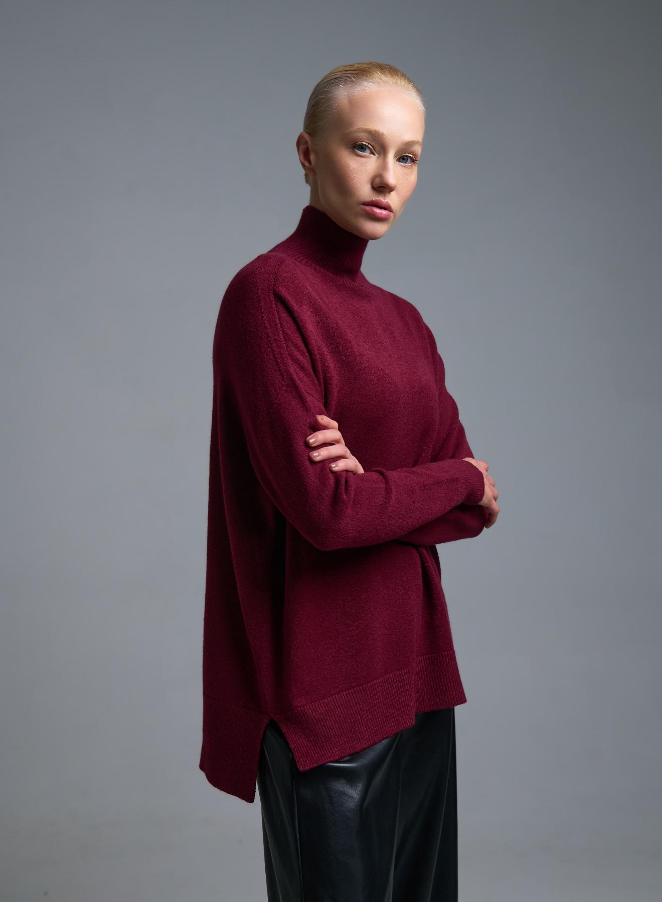 Μπορντώ Πουλόβερ ζιβάγκο Valentina Milano - 2