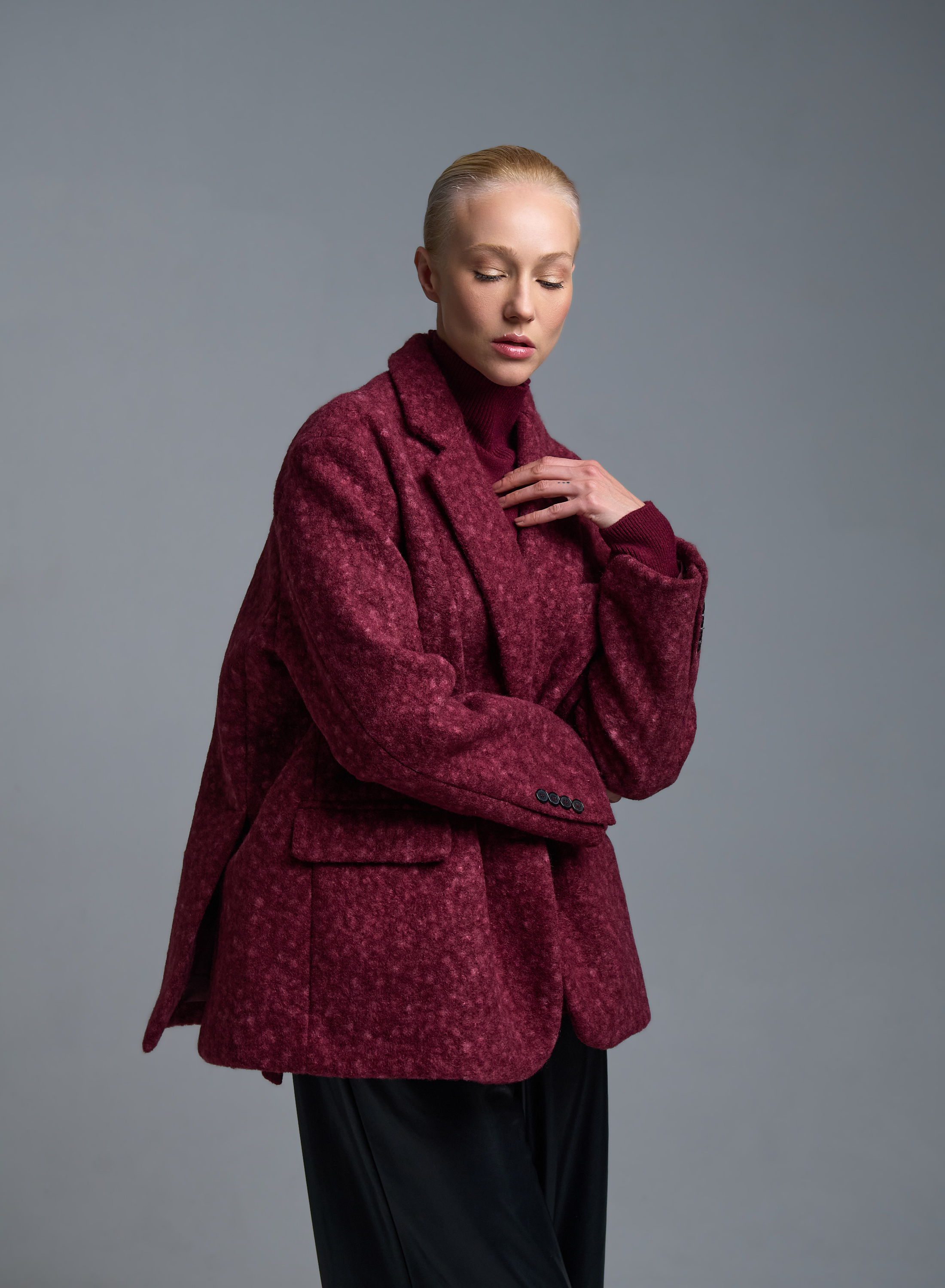 Μπορντώ Παλτοζακέτα Vicolo - 1