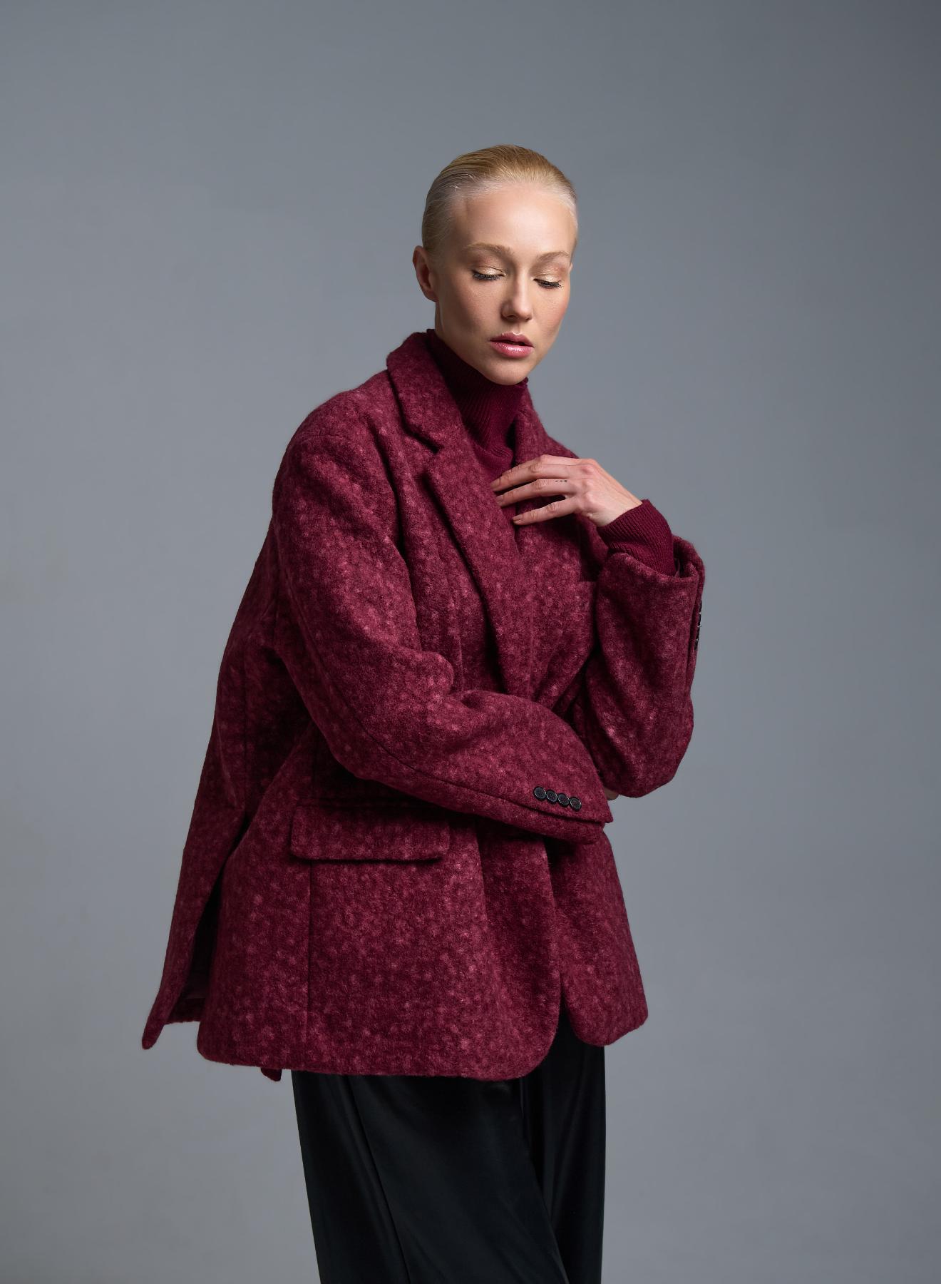 Μπορντώ Παλτοζακέτα Vicolo - 2