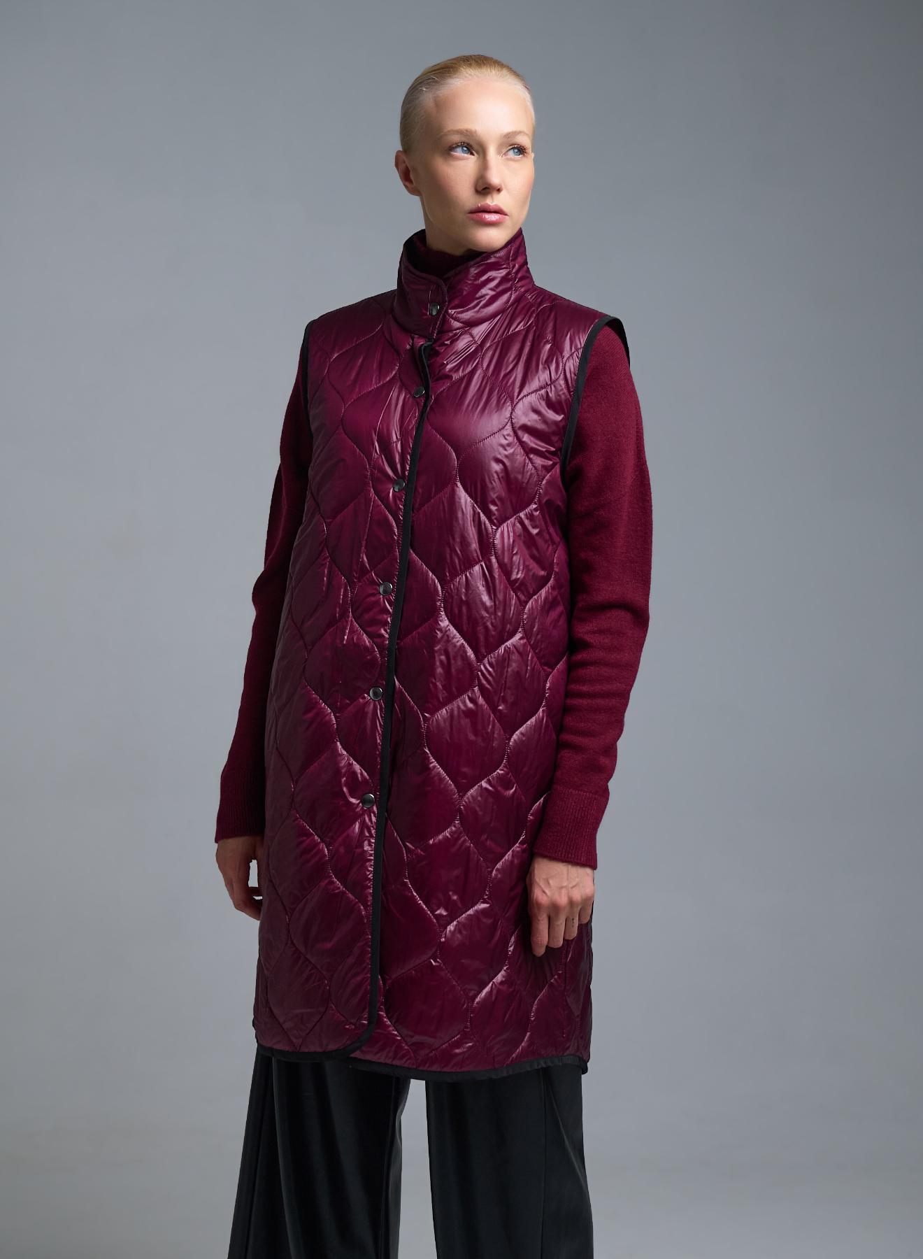Bordeaux sleeveless padded Vest Milla - 2