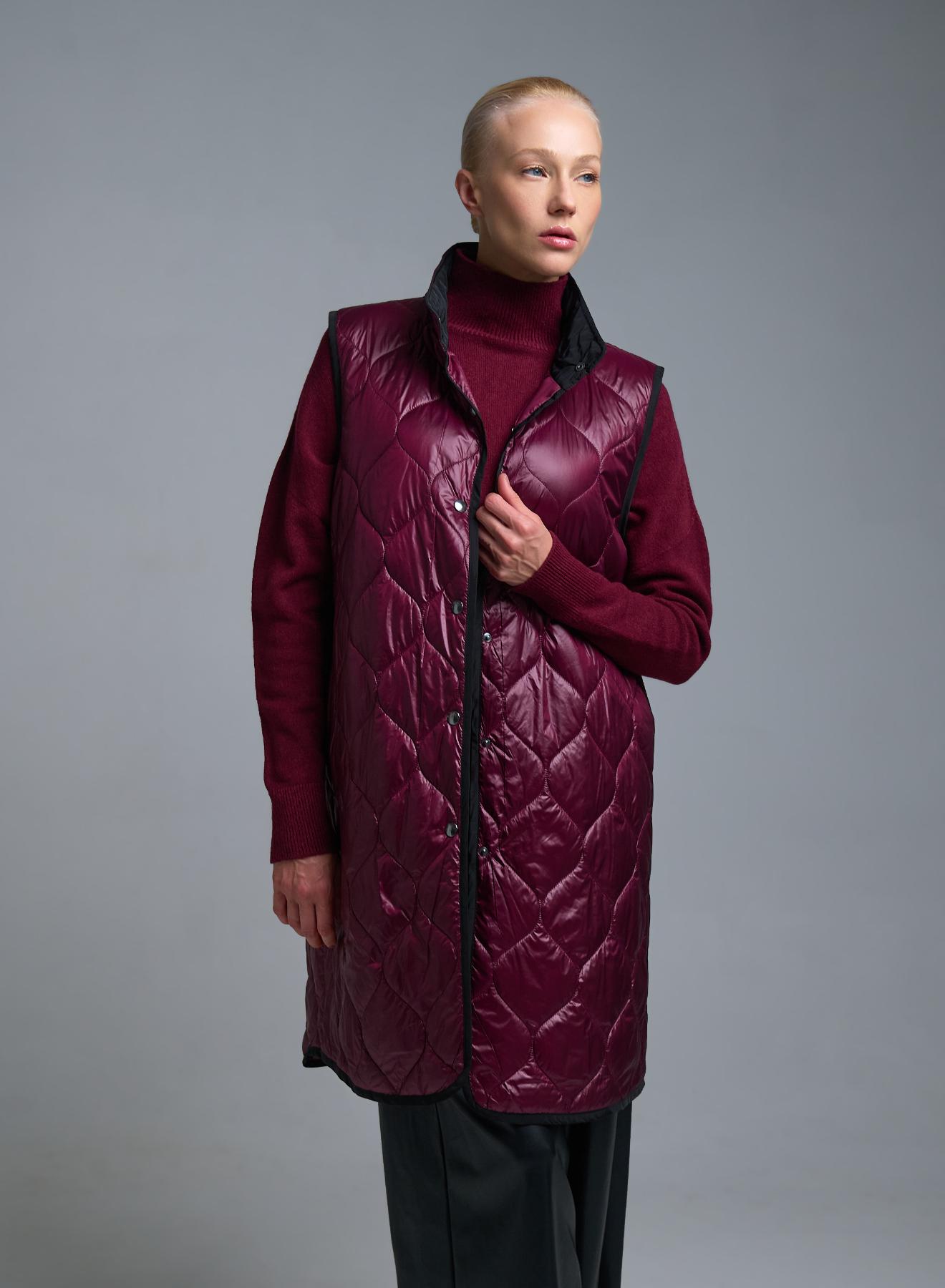 Bordeaux sleeveless padded Vest Milla - 4