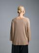 Μπεζ πλεκτή Μπλούζα με τρία τέταρτα μανίκια Kontatto - 2