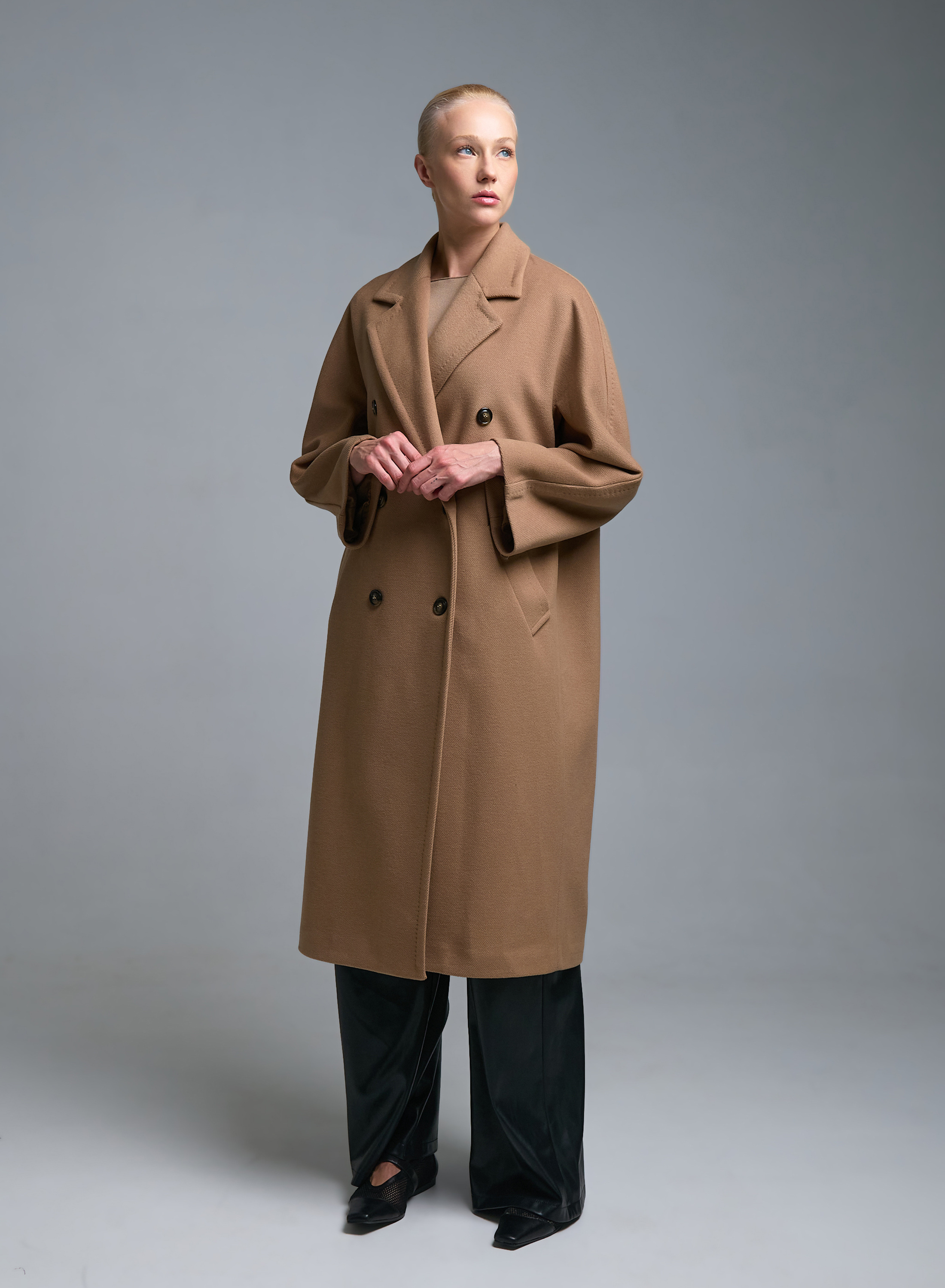 Κάμελ σταυροκούμπωτο Παλτό Tensione In - 0