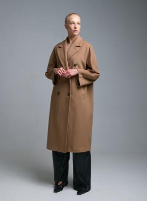 Κάμελ σταυροκούμπωτο Παλτό Tensione In - 52693