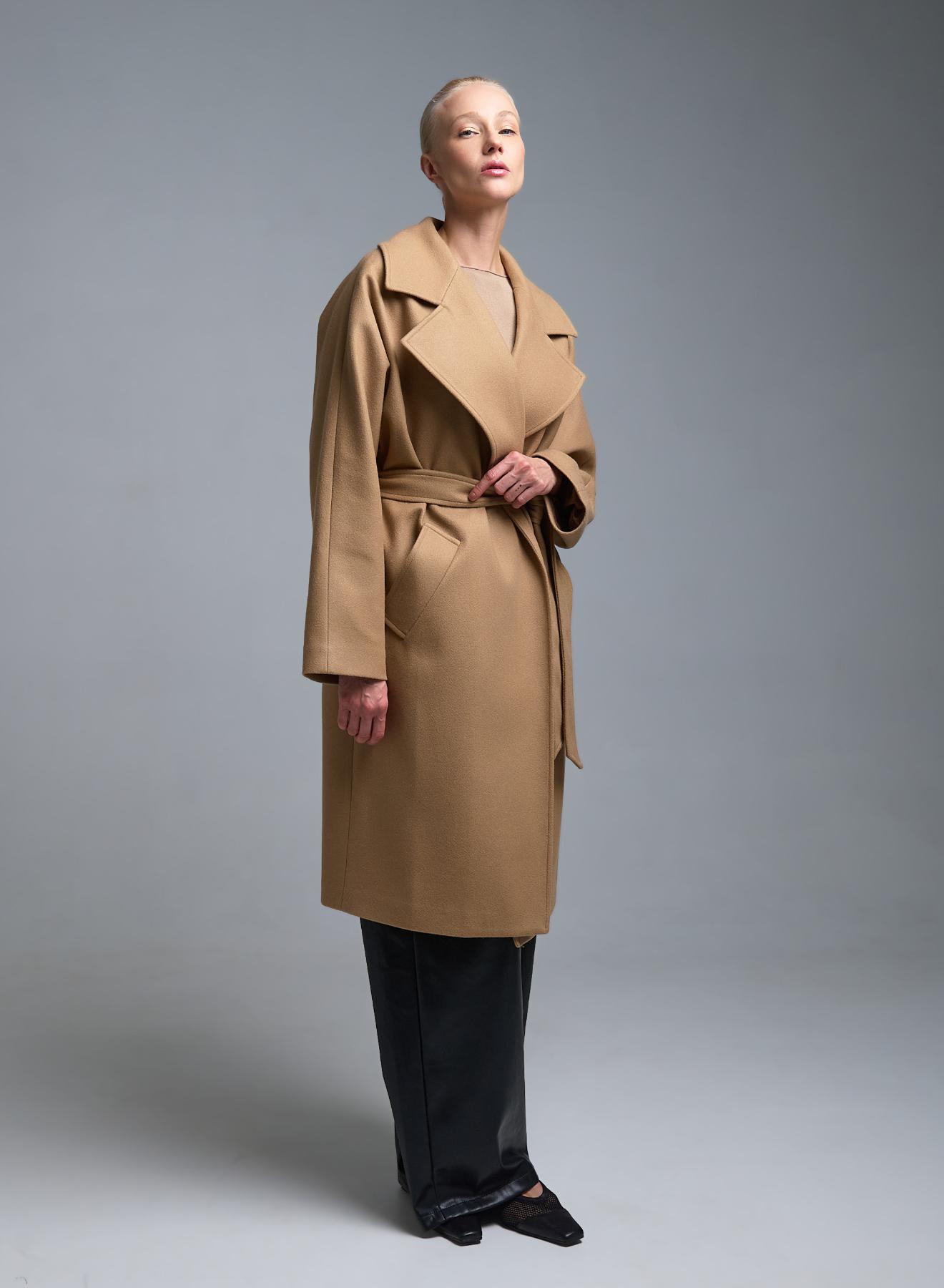 Camel Coat with belt Motel - 2