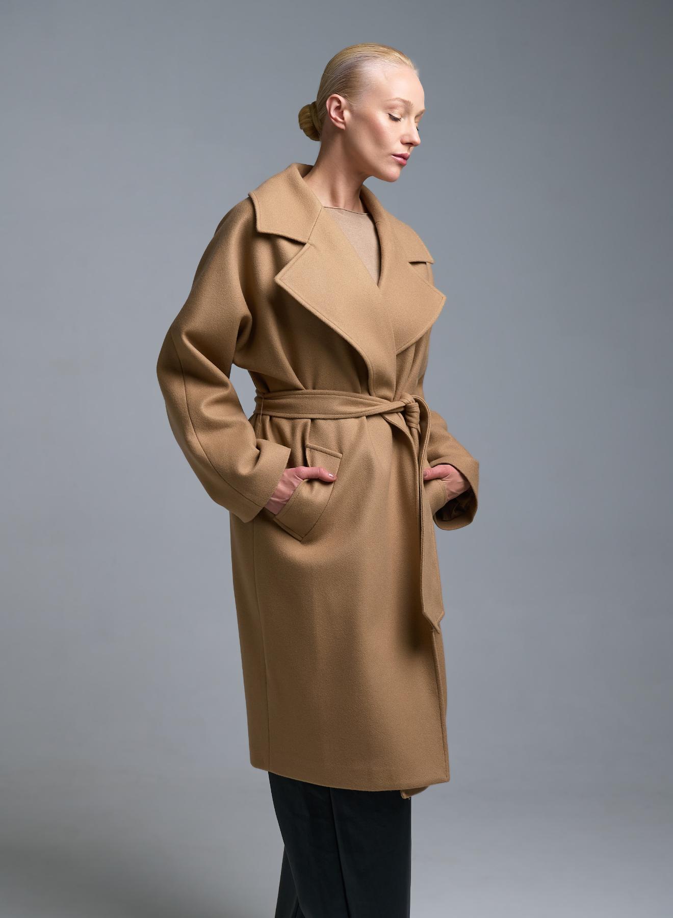 Camel Coat with belt Motel - 3