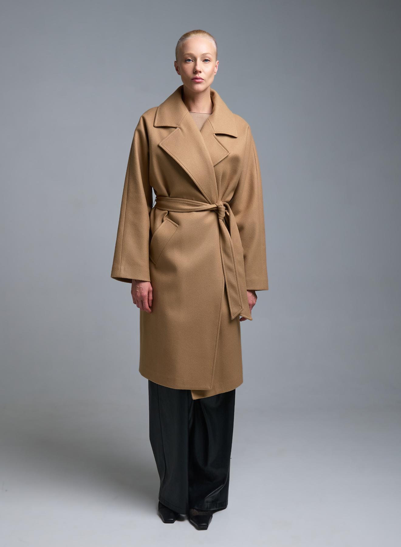 Camel Coat with belt Motel - 5