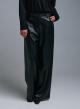 Black eco leather wide legs Trousers - 0