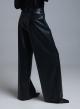 Black eco leather wide legs Trousers - 1