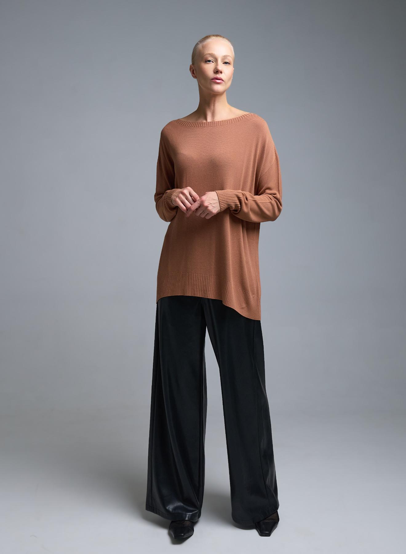 Κάμελ πλεκτή Μπλούζα Kontatto - 2