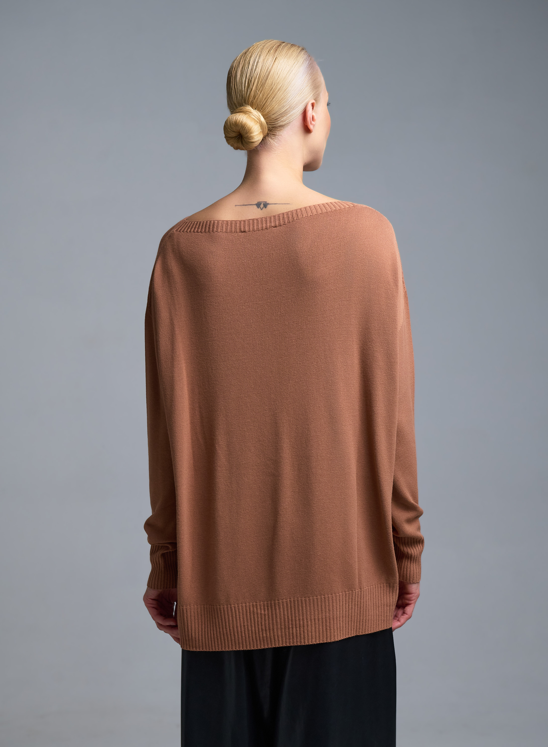 Κάμελ πλεκτή Μπλούζα Kontatto - 4