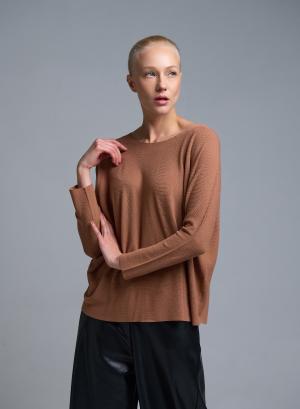 Κάμελ πλεκτή Μπλούζα Kontatto - 52744