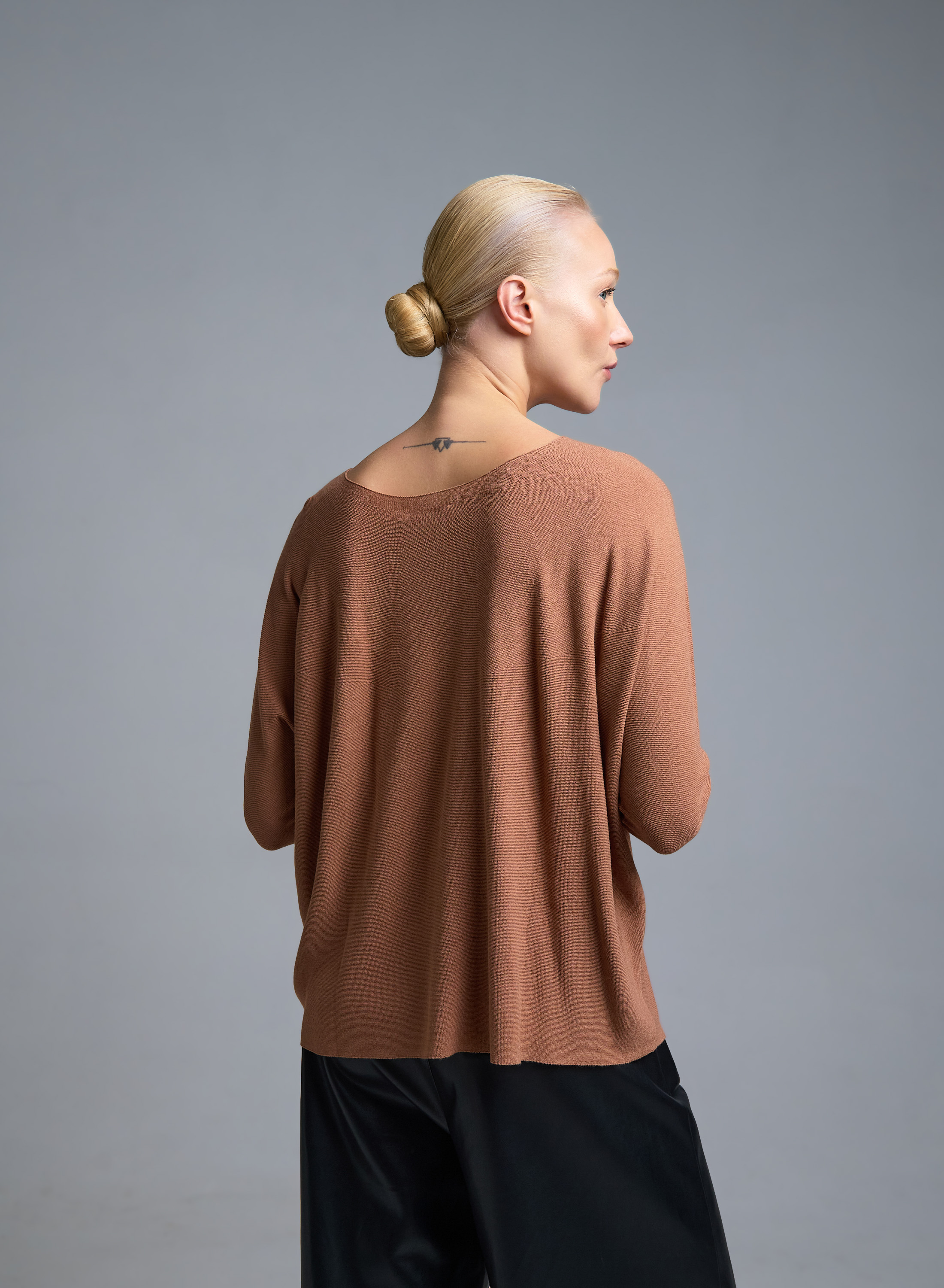 Κάμελ πλεκτή Μπλούζα Kontatto - 2