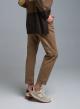 Camel corduroy Trousers with elasticated waistband and with belt Motel  - 2