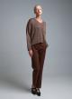 Chocolate straight fit Trousers Emme Marella - 0