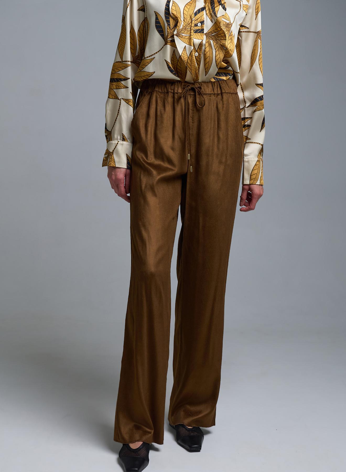 Chocolate drawstring Trousers Emme Marella - 1