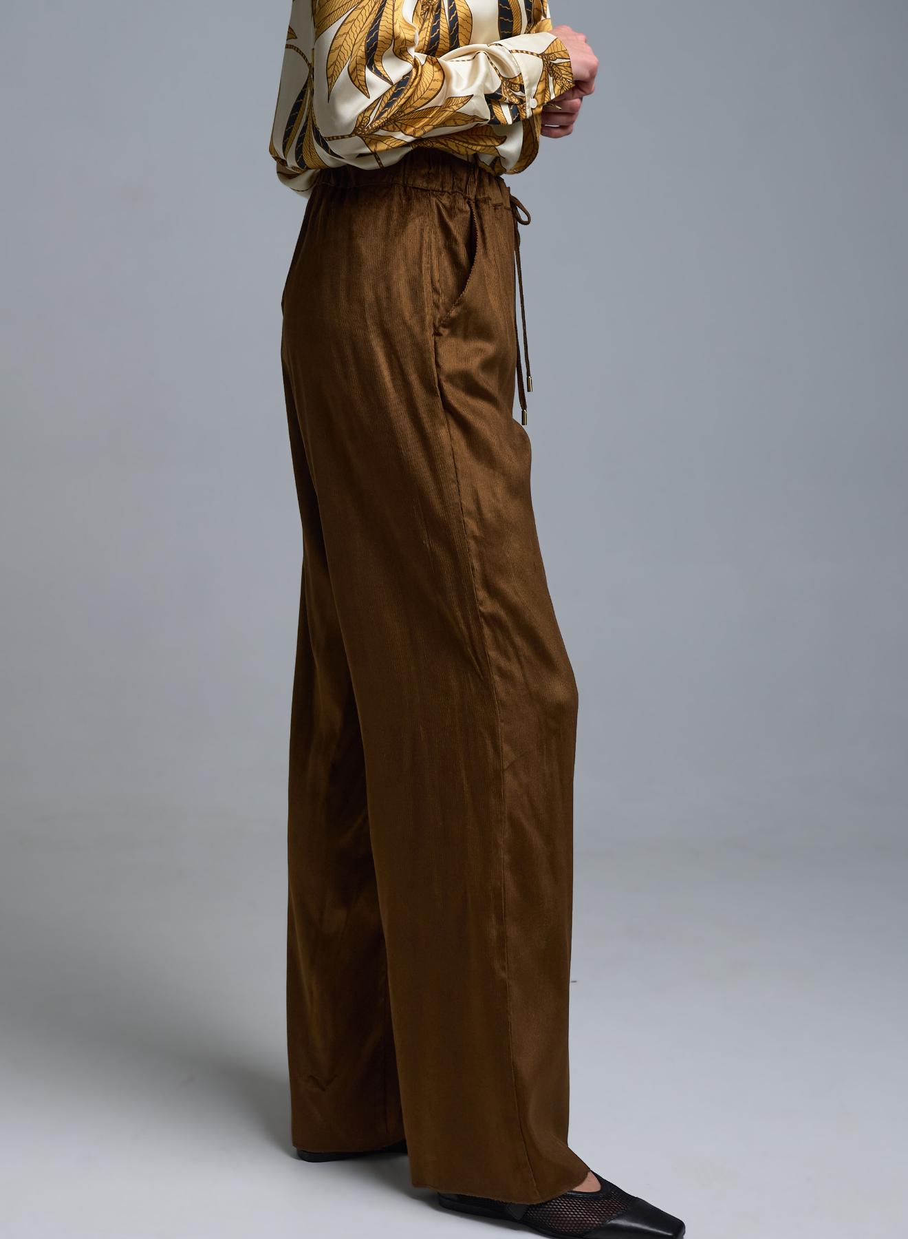 Chocolate drawstring Trousers Emme Marella - 2