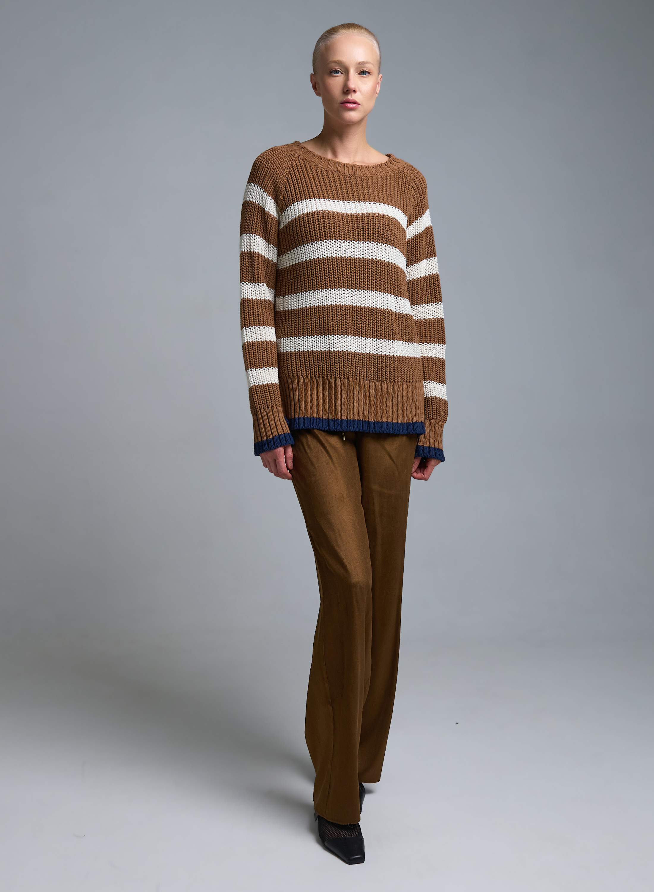 Chocolate drawstring Trousers Emme Marella - 2