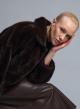 Chocolate eco fur long Coat Motel-6