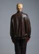 Σοκολά Μπουφάν από οικολογικό δέρμα με φερμουάρ Tensione In - 3
