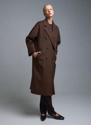 Σοκολά σταυροκούμπωτο Παλτό Tensione In - 53049