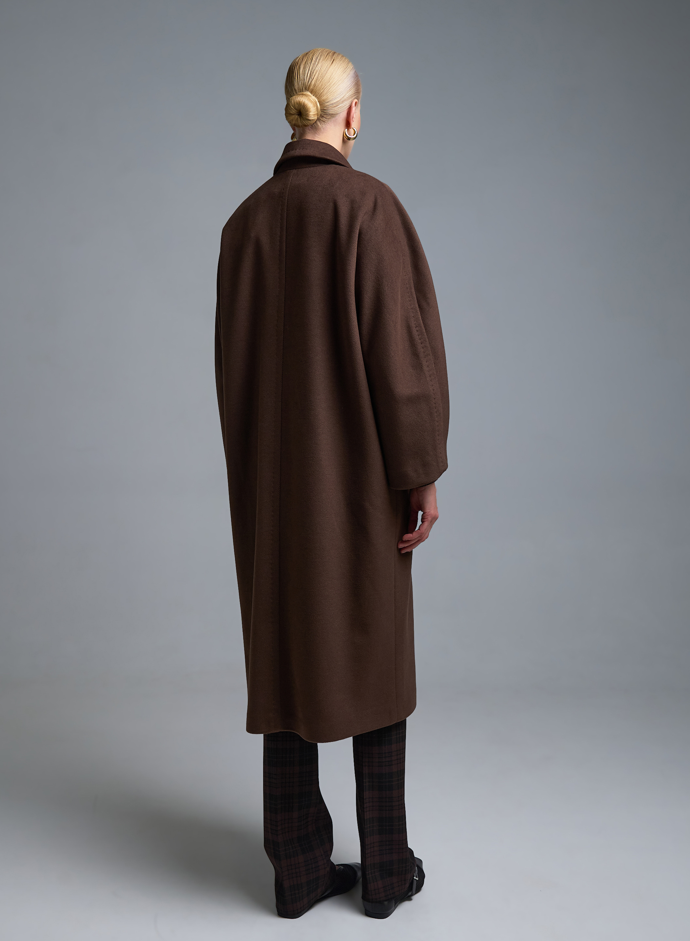 Σοκολά σταυροκούμπωτο Παλτό Tensione In - 3