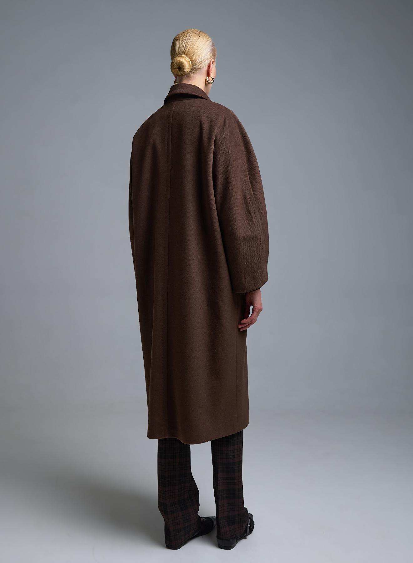 Σοκολά σταυροκούμπωτο Παλτό Tensione In - 4