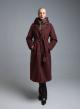 Chocolate belted Coat with interior with padding and detachable padded hood Emme Marella - 1