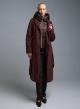 Chocolate belted Coat with interior with padding and detachable padded hood Emme Marella - 3